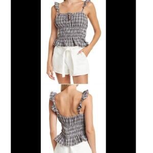 WAYF Gingham Tap Top M